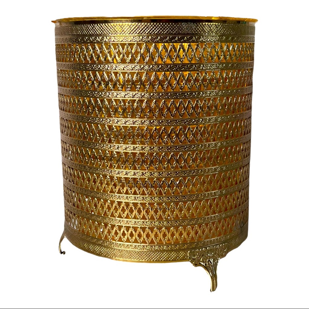 Vintage Hollywood Regency Boudoir Wastebasket